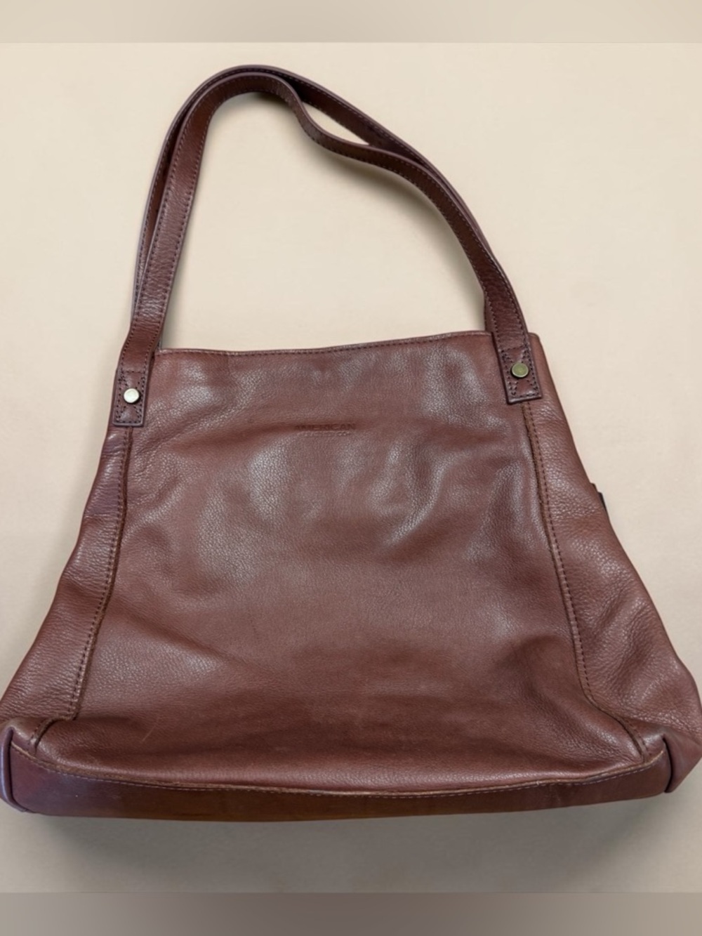 American Leather Co Cognac Leather Shoulder Bag | Soft Slouchy Hobo